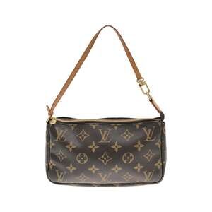 LOUIS VUITTON Authentic Brown Monogram Pochette Pouch